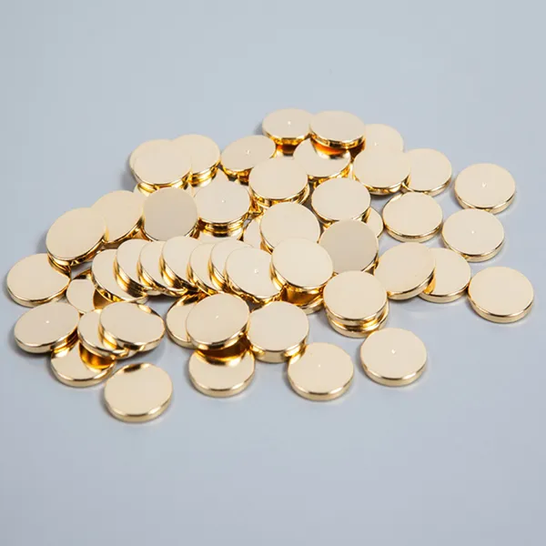 N48 Sintered Neodymium Disc Magnet Gold Coating (2)
